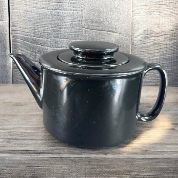 Vintage Copco Sam Lebowitz Design Black Ceramic Teapot Carafe Made In Korea VTG - Picture 1 of 10